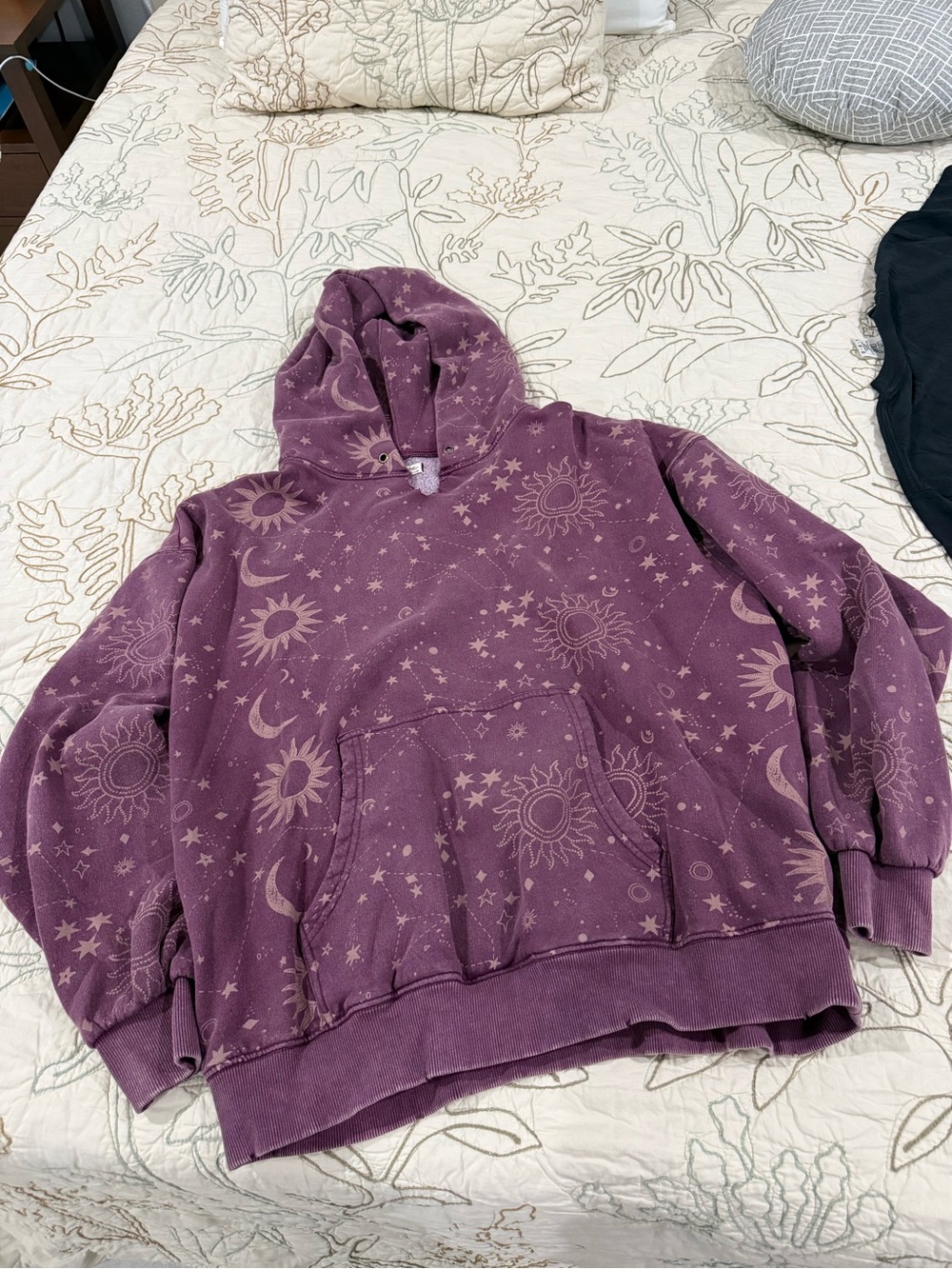 Free People - We the Free It’s a Vibe Printed Hoodie Plum